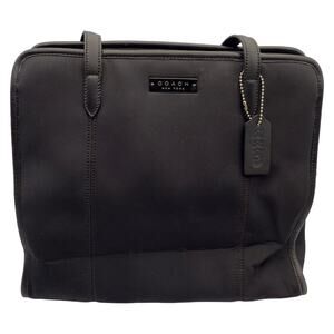 Vintage Coach Neo Collection Tote Handbag Black Neoprene/Leather Style 6206